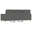 Vidaxl Metal 3-Seater Sofa in Dark Gray Polyester