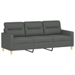 Vidaxl Metal 3-Seater Sofa in Dark Gray Polyester