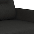 Vidaxl Metal 3-Seater Sofa in Black Polyester Fabric