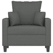 Vidaxl Single Sofa Chair in Dark Grey Fabric Single