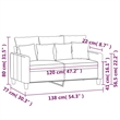 Vidaxl 2-Seater Sofa in Dark Grey Fabric