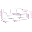 Vidaxl 3-Seater Sofa in Black