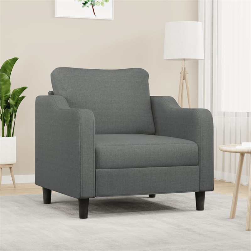 Vidaxl Single Sofa Chair in Dark Grey Fabric