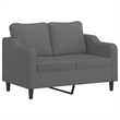Vidaxl 2-Seater Sofa in Dark Gray