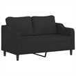 Vidaxl 2-Seater Sofa in Black Fabric