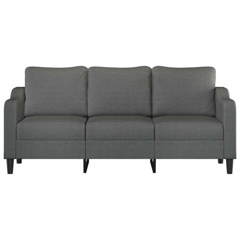 Vidaxl 3-Seater Metal Frame Sofa in Dark Grey