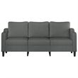 Vidaxl 3-Seater Metal Frame Sofa in Dark Grey