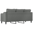 Vidaxl 3-Seater Metal Frame Sofa in Dark Grey
