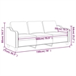 Vidaxl 3-Seater Metal Frame Sofa in Dark Grey