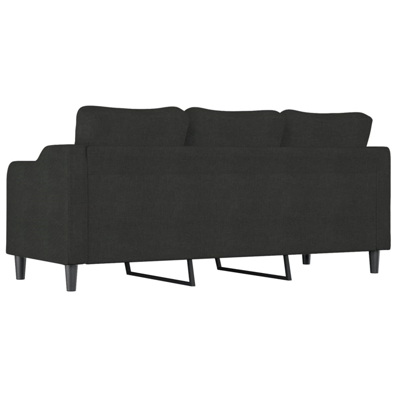 Vidaxl 3-Seater Sofa in Black Fabric