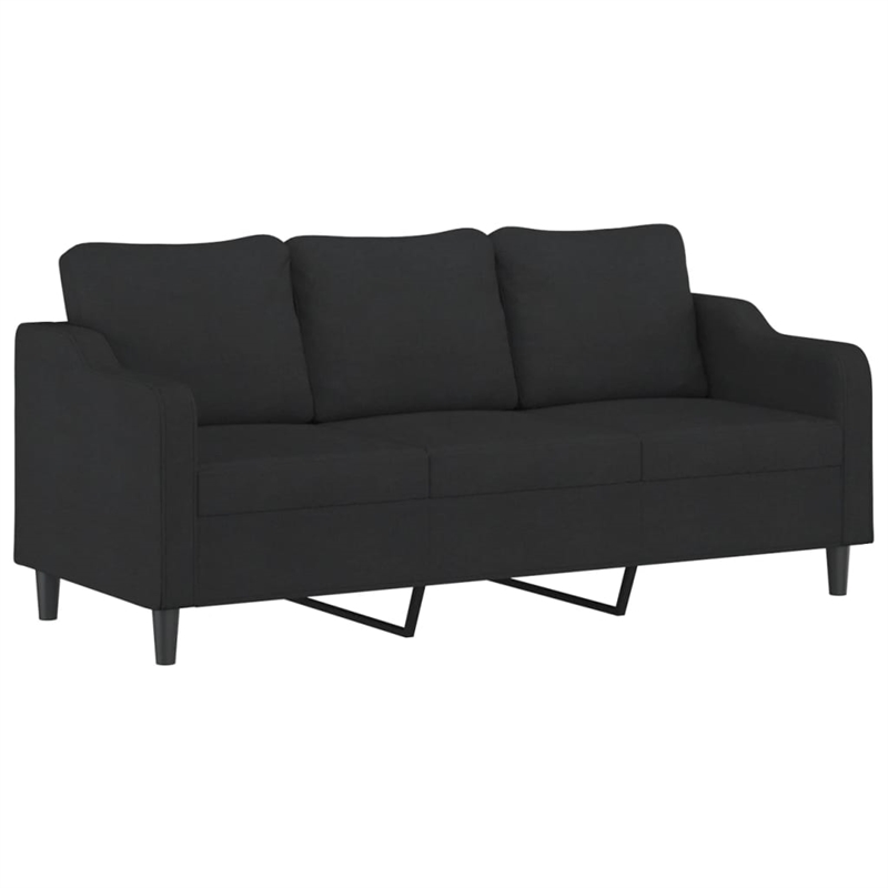 Vidaxl 3-Seater Sofa in Black Fabric