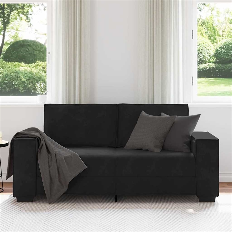 Vidaxl 2-Seater Sofa in Black Velvet