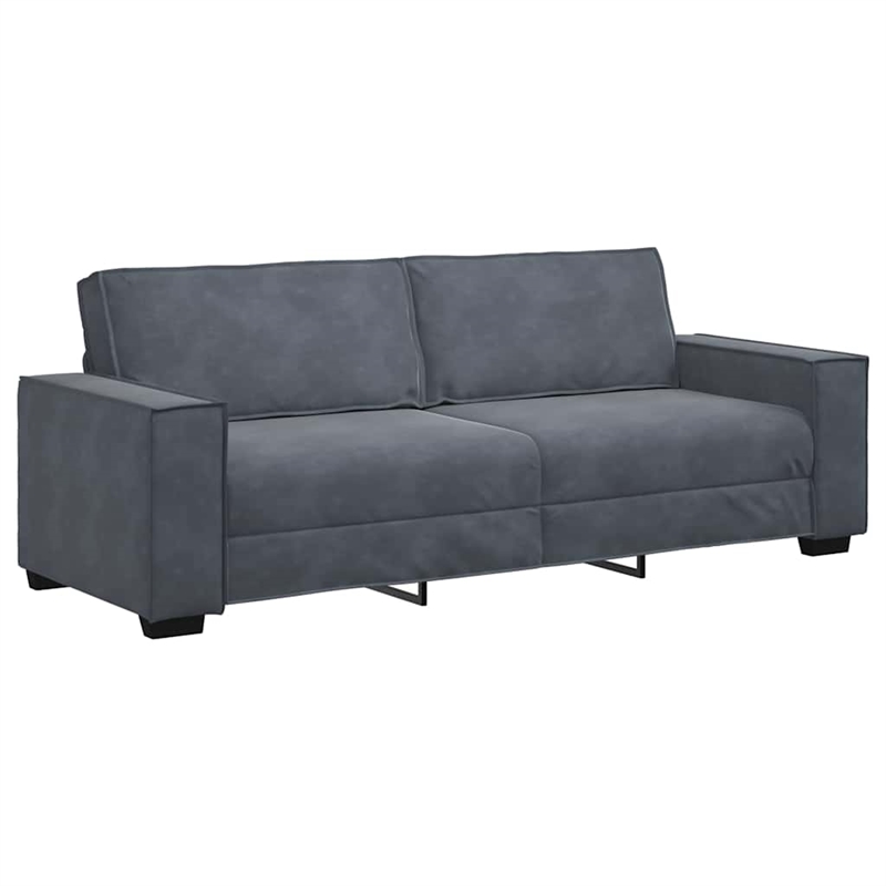 Vidaxl 3-Seater Sofa in Dark Grey Velvet