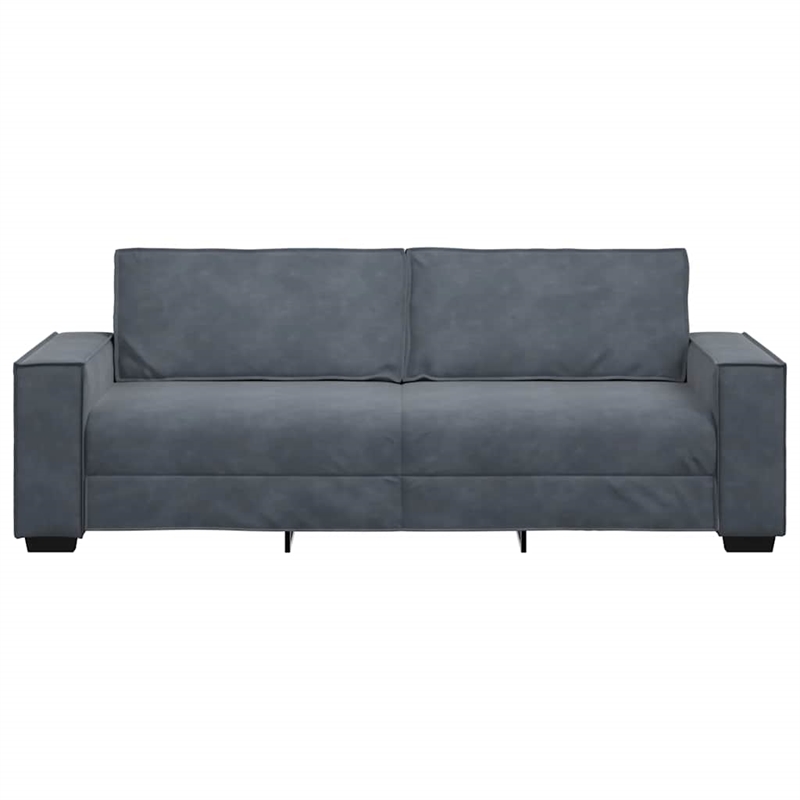 Vidaxl 3-Seater Sofa in Dark Grey Velvet