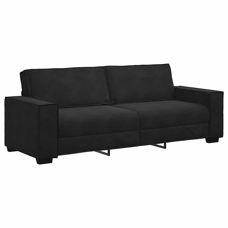 Vidaxl 3-Seater Sofa in Black Velvet