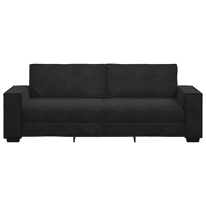 Vidaxl 3-Seater Sofa in Black Velvet