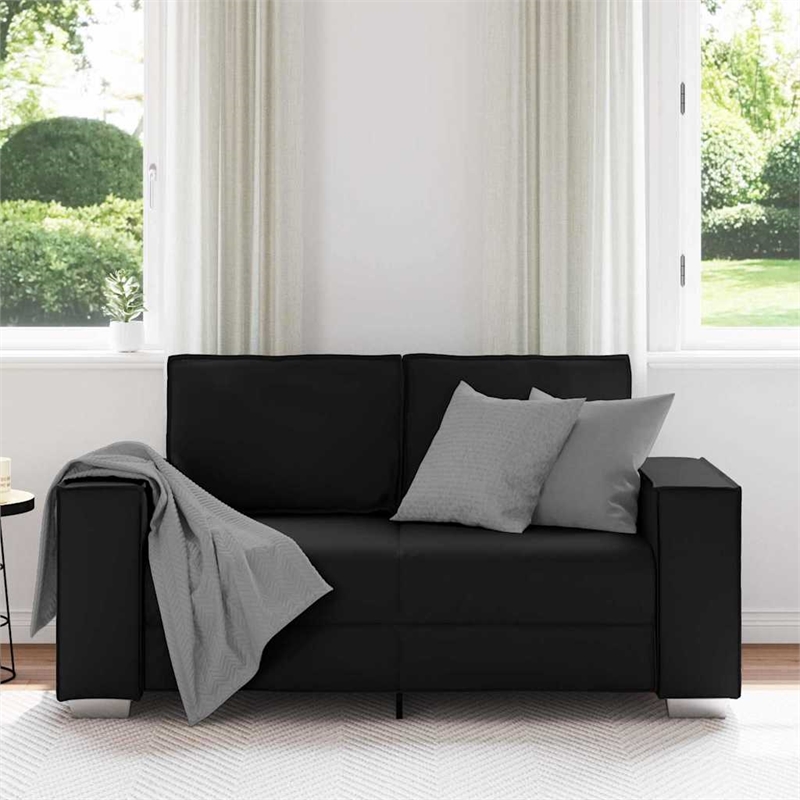 Vidaxl Artificial Leather Single Sofa Chair in Black
