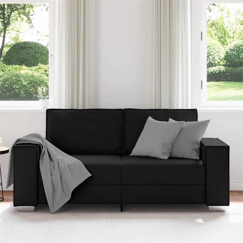Vidaxl Artificial Leather Single Sofa Chair in Black