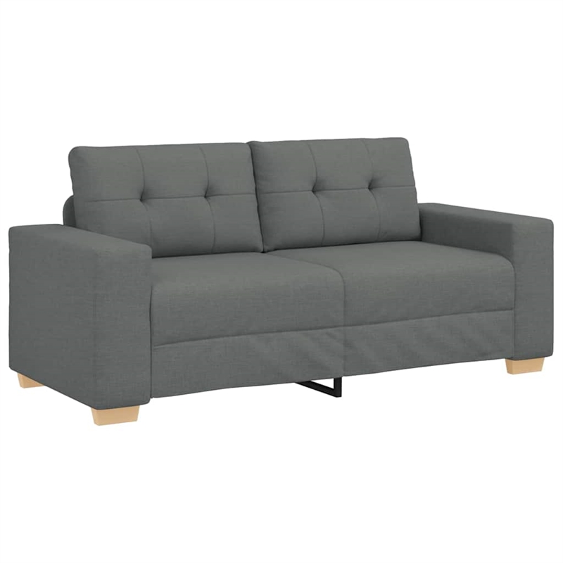 Vidaxl Loveseat Sofa Dark Grey in Polyester Fabric
