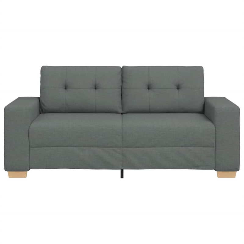 Vidaxl Loveseat Sofa Dark Grey in Polyester Fabric