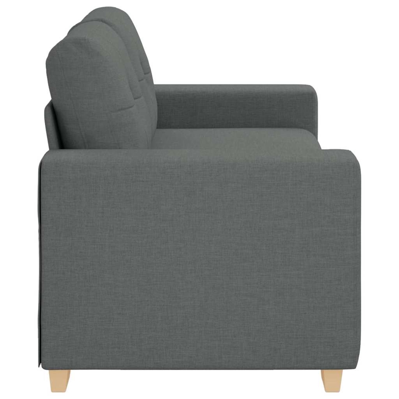 Vidaxl Loveseat Sofa Dark Grey in Polyester Fabric