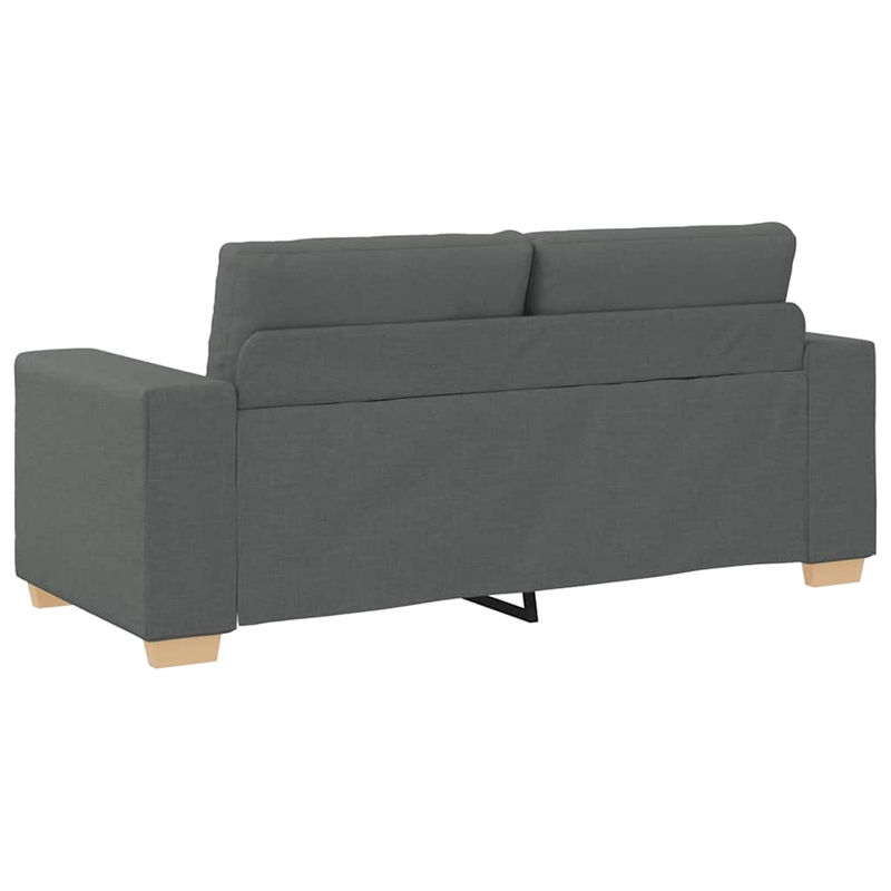 Vidaxl Loveseat Sofa Dark Grey in Polyester Fabric