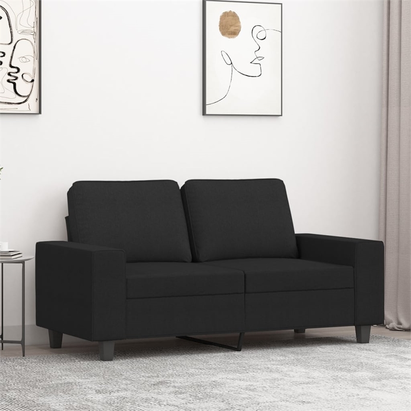Vidaxl Metal 2-Seater Sofa in Black