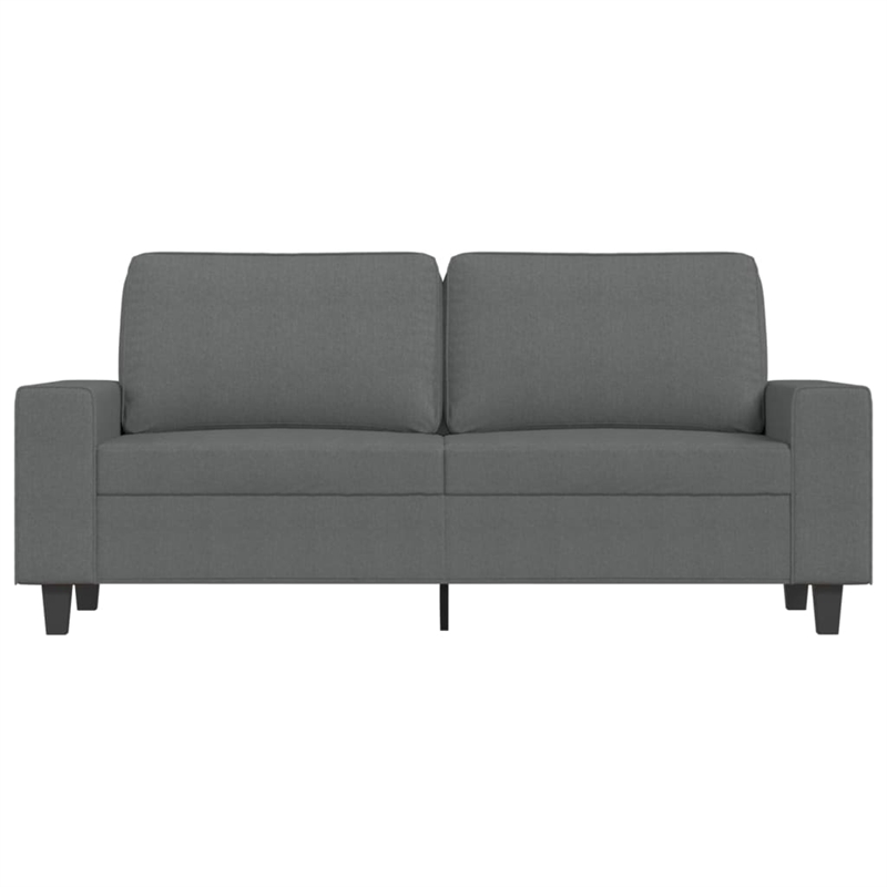 Vidaxl Metal 2-Seater Sofa in Dark Gray Polyester