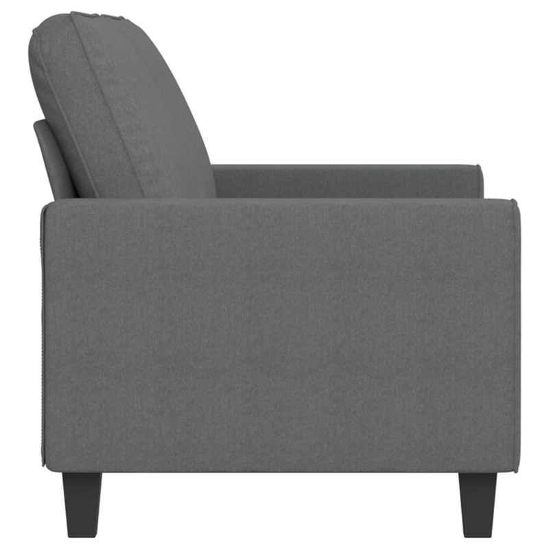 Vidaxl Metal 2-Seater Sofa in Dark Gray Polyester