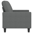 Vidaxl Metal 2-Seater Sofa in Dark Gray Polyester