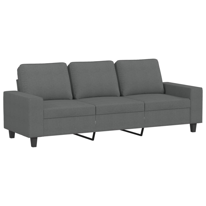 Vidaxl 3-Seater Sofa in Dark Grey Fabric