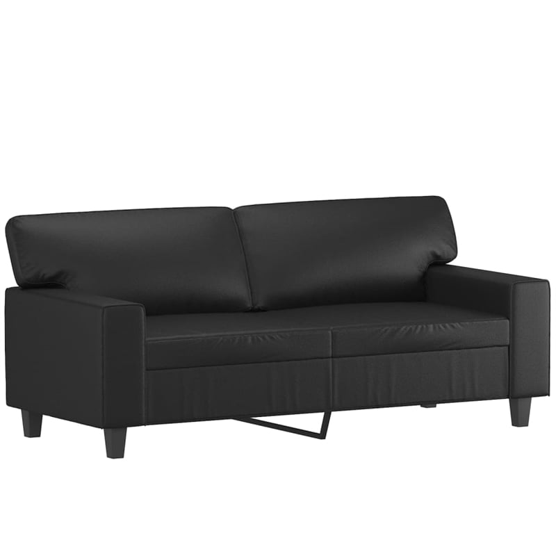Vidaxl 2-Seater Sofa in Black Faux Leather
