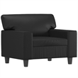Vidaxl Single Sofa Chair in Black Faux Leather