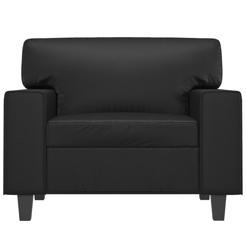Vidaxl Single Sofa Chair in Black Faux Leather