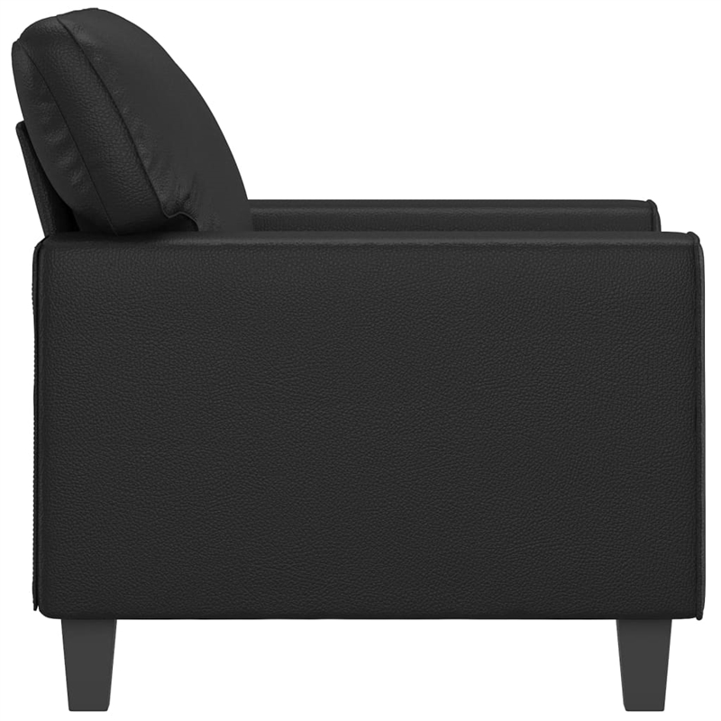 Vidaxl Single Sofa Chair in Black Faux Leather