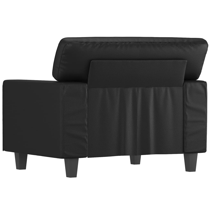Vidaxl Single Sofa Chair in Black Faux Leather