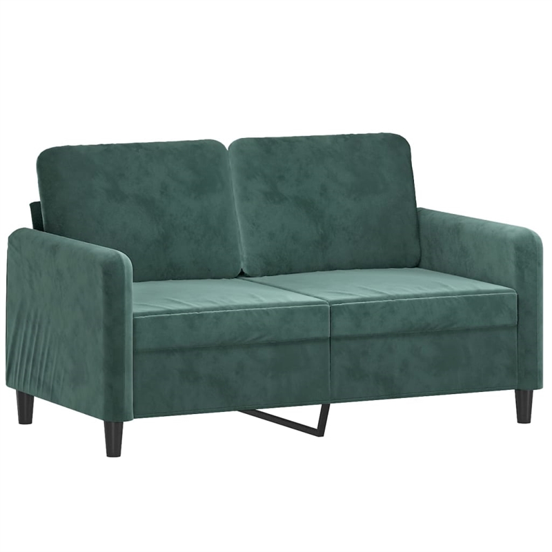 Vidaxl 2-Seater Sofa in Dark Green Velvet