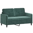 Vidaxl 2-Seater Sofa in Dark Green Velvet