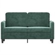 Vidaxl 2-Seater Sofa in Dark Green Velvet