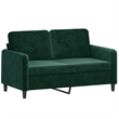 Vidaxl 2-Seater Sofa in Dark Green Velvet