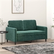 Vidaxl 2-Seater Sofa in Dark Green Velvet