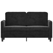 Vidaxl 2-Seater Sofa in Black Polyester