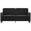 Vidaxl Metal 2-Seater Sofa in Black Polyester Velvet