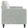 Vidaxl Metal 3-Seater Sofa in Light Grey Polyester Velvet