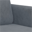 Vidaxl Metal 3-Seater Sofa in Dark Grey Polyester Velvet