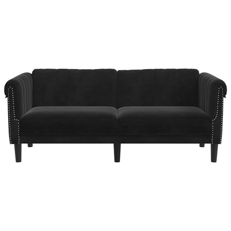 Vidaxl 2-Seater Stylish Design Sofa in Black Velvet