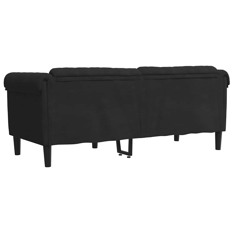 Vidaxl 2-Seater Stylish Design Sofa in Black Velvet