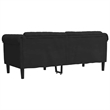 Vidaxl 2-Seater Stylish Design Sofa in Black Velvet