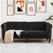 Vidaxl 2-Seater Stylish Design Sofa in Black Velvet