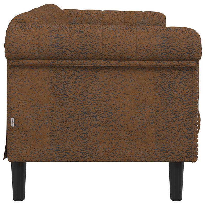 Vidaxl Sofa in Brown Faux Suede Leather